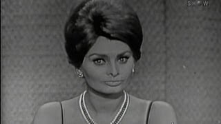 Whats My Line  Sophia Loren Johnny Carson panel May 28 1961 [upl. by Noret489]