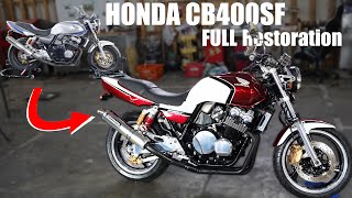 【総集編】不動の「HONDA CB400SF」をフルレストアして新車並みにする。 [upl. by Torr]