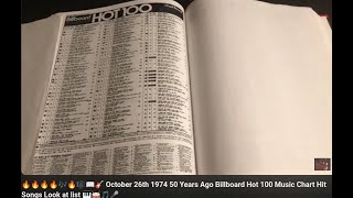 🔥🔥🔥🔥🎶🔥🎼📖🎸 October 26th 1974 50 Years Ago Billboard Hot 100 Music Chart Hit Songs Look at list 🎹🥁🎵🎤 [upl. by Haisoj337]