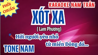 Karaoke Xót Xa Lam Phương Tone Nam  Nam Trân [upl. by Ibot]