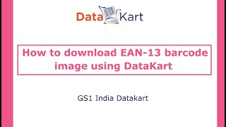 How to download EAN13 barcode image using DataKart [upl. by Monroe262]