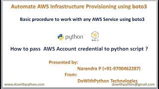 Basic steps to work with AWS services using boto3 [upl. by Einhpad]