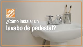 Cómo instalar un lavabo de baño con pedestal  Paso a paso [upl. by Leverick]