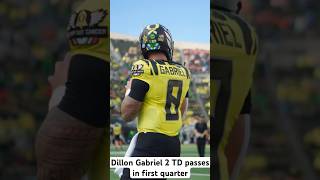 Dillon Gabriel throws for 2 TDs in the first quarter vs Illinois oregon collegefootball [upl. by Jacques]