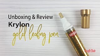 REVIEW Krylon Gold Leafing Pen See how it works on craft and paper projects [upl. by Hazard958]