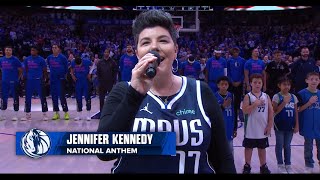 Dallas Mavericks 2023 Season Home Opener National Anthem by Jennifer Kennedy [upl. by Ssitruc]