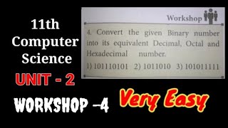 11th Computer science unit2Workshop4Easy method Full clear explanation [upl. by Onstad]