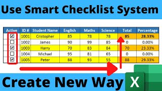 Create Smart Checklist In Excel [upl. by Accebar541]