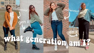 Trying on Gen Z vs Millennials Fashion  What generation am I [upl. by Fafa]