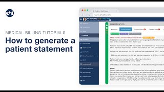 How to generate a patient statement  Medical Billing Demo [upl. by Assilla33]