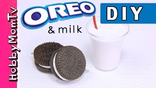 DIY How to Make Oreo Cookies  Polymer Clay Keychain Charm Tutorial HobbyMomTV [upl. by Nytsua]