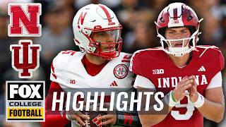 Nebraska Cornhuskers vs No 16 Indiana Hoosiers Highlights  FOX College Football [upl. by Ivzt465]