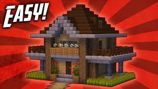 Minecraft How To Build A Survival Starter House Tutorial 6 [upl. by Akemehc190]