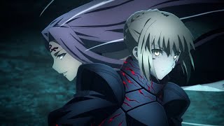 Rider vs Saber Alter Full Fight in 60fps  Fate Heavens Feel III [upl. by Anaahs]