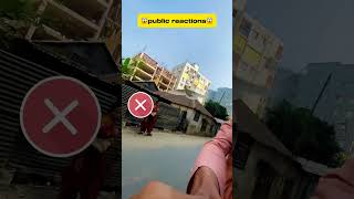 Public reactions on road 😱🕊️😱 reaction publicreaction cycling shorts [upl. by Levinson]