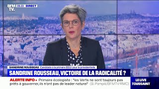 Sandrine Rousseau candidate au deuxième tour de la primaire écologiste est linvitée de BFMTV [upl. by Sophronia157]