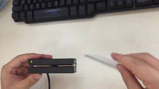 MSR100 magnetic card reader test [upl. by Ormond653]