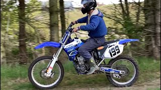 Yamaha YZ450F 2004 Cold start amp riding [upl. by Atsejam]