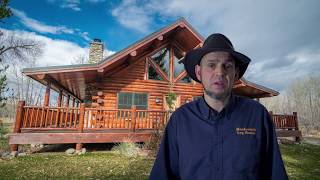 Amish Log Chalet Swiss Chalet Meadowlark Log Homes [upl. by Auos]