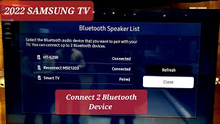 How to Connect 2 Bluetooth speaker with Samsung Smart TV ⚡️Connect Multiple Bluetooth earphone [upl. by Budding]