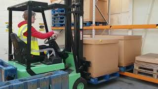 Forklift Training Video STACKING WITH A FORKLIFT TRUCK [upl. by Nylrats]