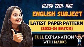 English New Paper Pattern Latest Release Class 12 HSC Fully Explained shafaquenaaz [upl. by Miza]