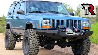 Jeep Cherokee XJ Bumper Winch amp Battery Tray  Project XJ Overland Ep 8 [upl. by Nahgiem]