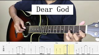 DEAR GOD  AVENGED SEVENFOLD  Fingerstyle Guitar Tutorial TAB [upl. by Paxon414]