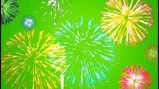 Green Screen Fireworks with sound FREE  Chroma Key firework no copyright  fogos de artifícios [upl. by Adnahsat]