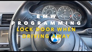 BMW Programming  Lock Doors When Driving Away  Carly OBDN2 [upl. by Ayotac256]