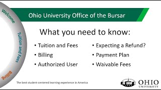 Ohio University Office of the Bursar What You Need To Know [upl. by Eicyak]