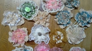 Easy Lace and Ribbon Flowers Tutorial [upl. by Yvon]