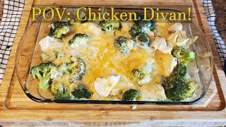 POV Cooking Chicken Divan  Perfect for Dinner Meal Prep [upl. by Nirihs]