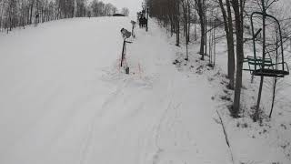 Hemlock Double Riblet Chairlift Boyne Mountain [upl. by Nagaer]