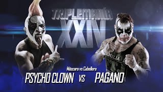 PSYCHO CLOWN vs PAGANO  MÁSCARA vs CABELLERA  TRIPLEMANÍA XXIV [upl. by Nyasuh]