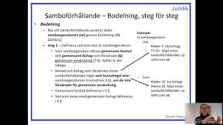 Familjerätt  Del 32  Bodelning i samboförhållandet [upl. by Cummins]