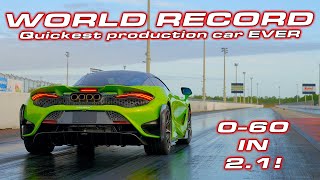 A NEW KING  Quickest Production car EVER  McLaren 765LT 14 Mile Testing [upl. by Dorraj255]