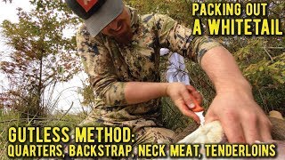 QUARTER and PACK OUT A WHITETAIL DEER  How to butcher tutorial [upl. by Gerlac]