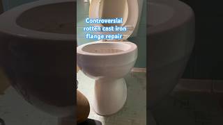 Trigger warning Repairing a cast iron flange and new toilet install [upl. by Iras]