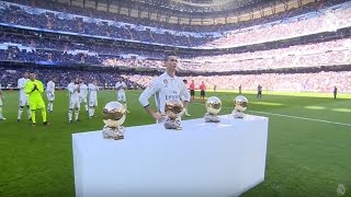 Cristiano Ronaldo offers his fourth Ballon dOr to the Bernabéu [upl. by Rider]