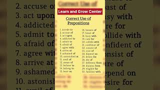 Correct Use of Prepositions  English Grammar [upl. by Nodnal]