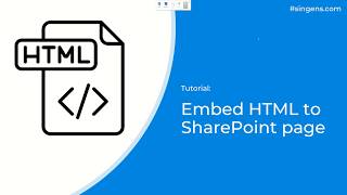 How to embed HTML to a SharePoint page [upl. by Coulter]