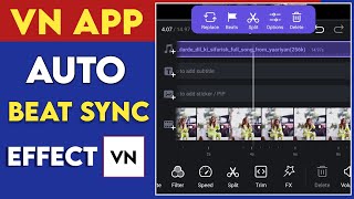 Auto Beat Sync Effect In VN App  How To Do Beat Sync In Vn Video Editor  Beat Sync Edits [upl. by Yorgo]