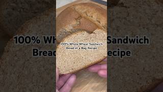 Easiest Whole Wheat Sandwich Bread Recipe  No mess because it’s mixed in a bag [upl. by Norod]