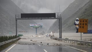 Mudslides in Sichuan province China [upl. by Amelie]