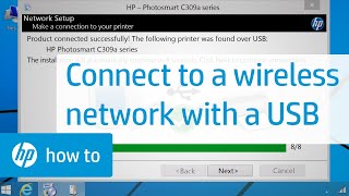 Connecting a Wireless Printer to a Wireless Network Using a USB  HP Printers  HP [upl. by Kinemod]