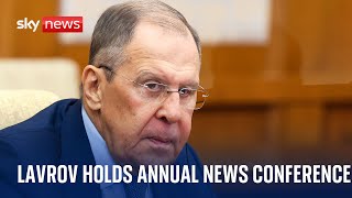 Russian Foreign Minister Sergei Lavrov holds annual news conference [upl. by Willi]