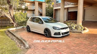 Golf Mk6 R Coilover install [upl. by Nnalatsyrc16]