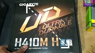 Gigabyte H410M H 10th Gen Micro ATX Motherboard Unboxing amp Review intel core i510400Th Gen cpu [upl. by Mayram292]