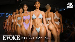 RIOT SWIM 2023 Collection in Ultra 4K OFFICIAL UNCUT SHOW Miami Swim Week  EVOKE Runway [upl. by Suoirad86]